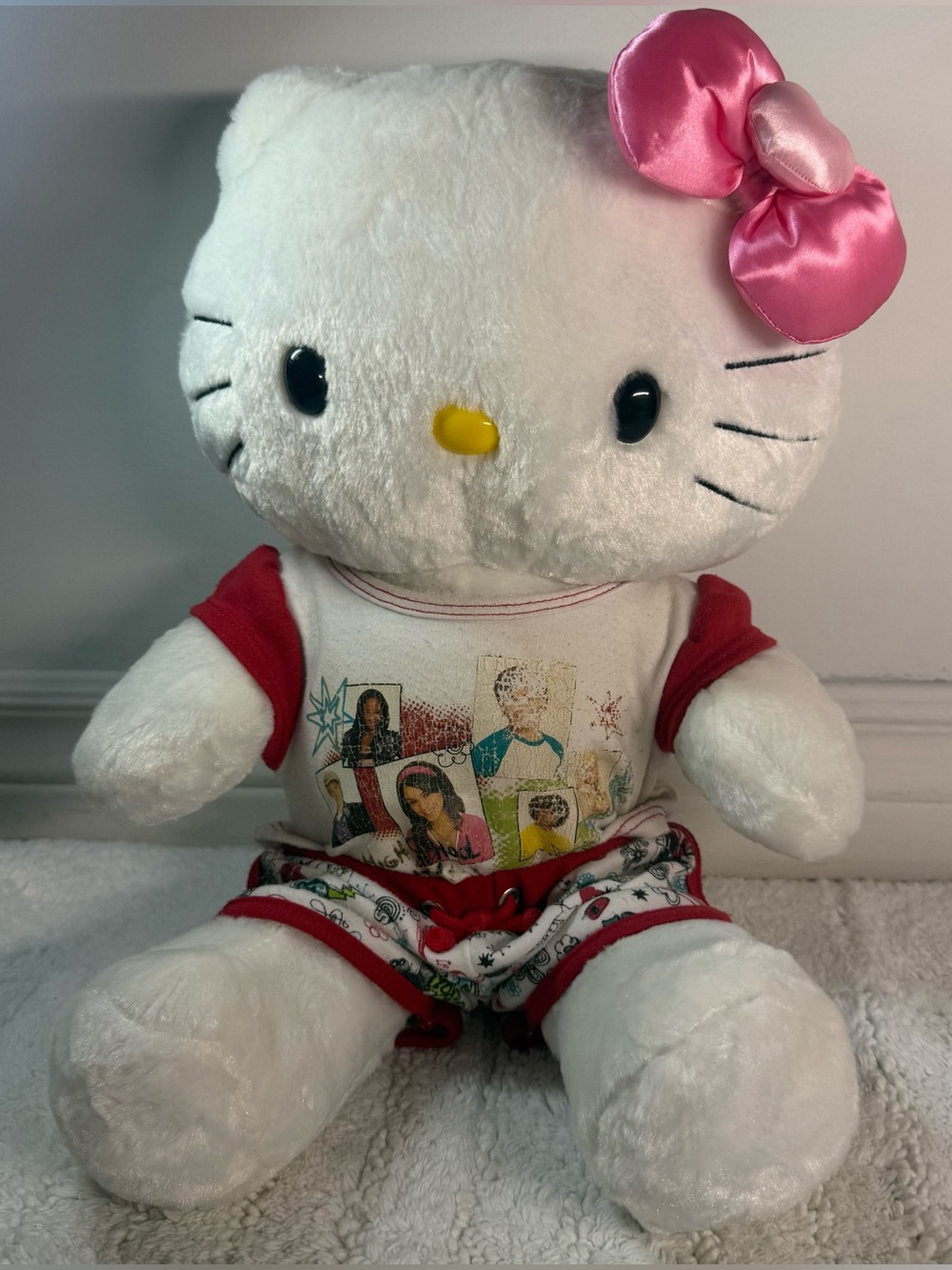 Hello Kitty Sanrio BAB Workshop White 18”Large Plush Toy With Pink🎀HSMusical👚